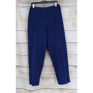 VINTAGE Carriage Court Fit Womens Size 14 High Rise Pants Navy Blue
